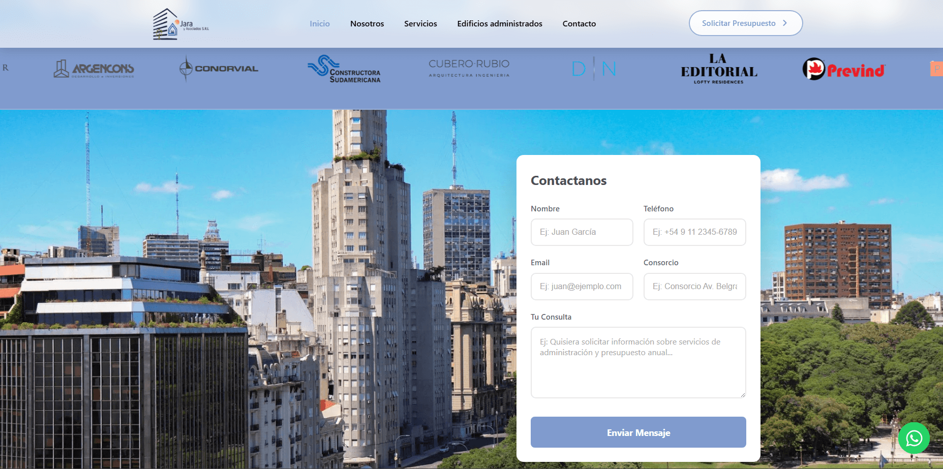 Jara y Asociados screenshot
